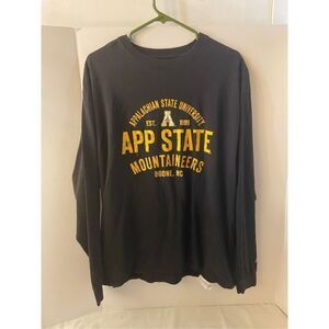 Appalachian state university long‎ sleeved black Russel tshirt xl 46-48 mens